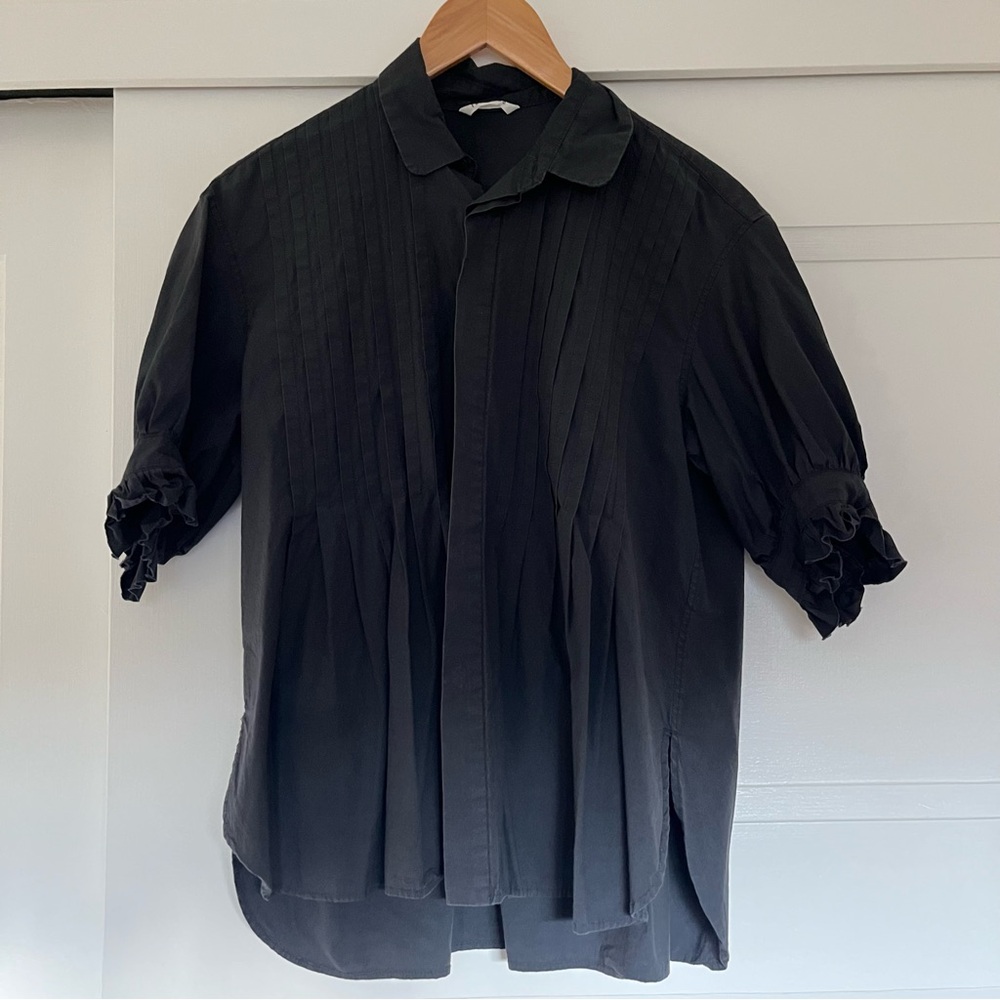 Toujours Black Cotton Blouse